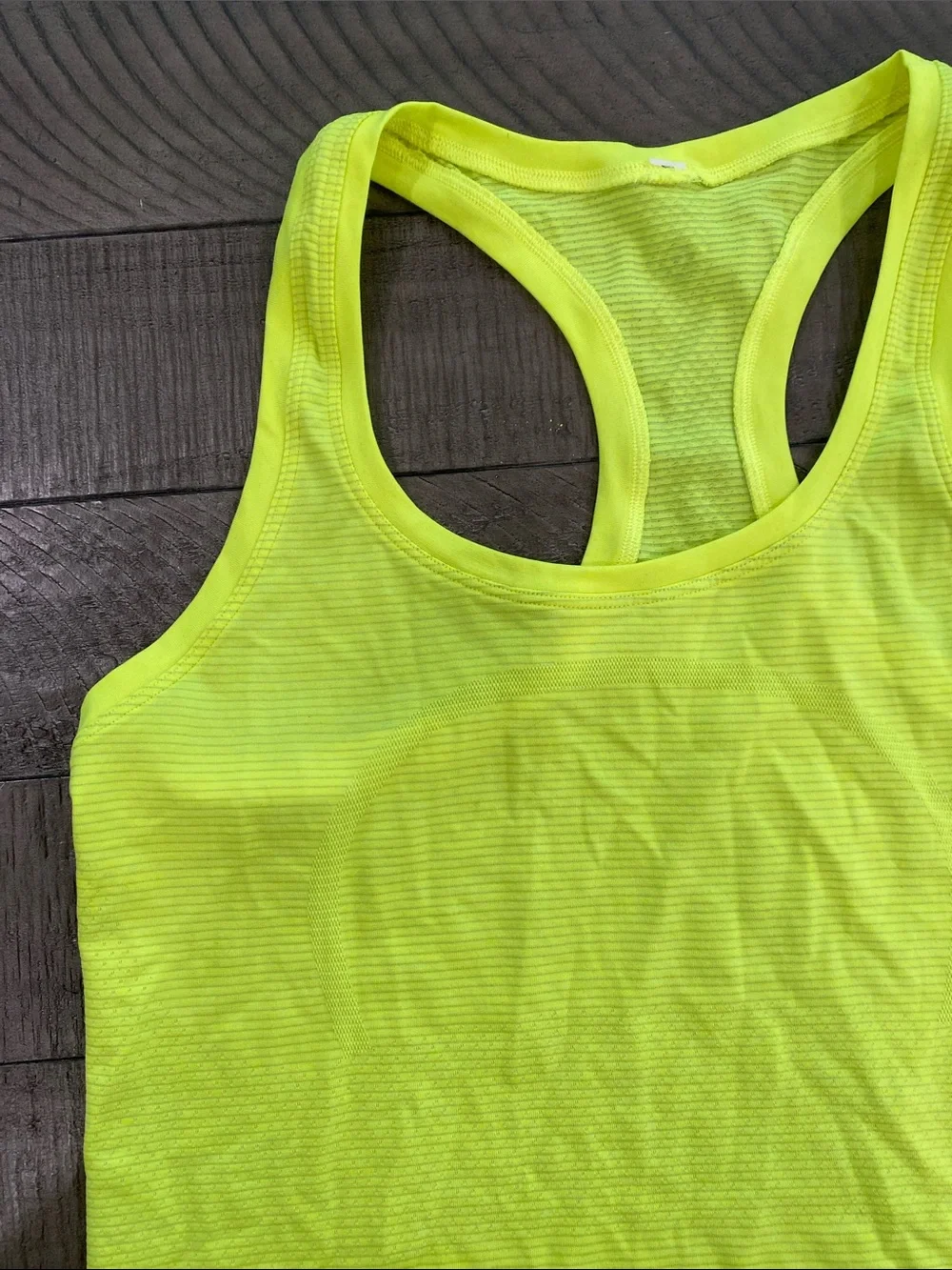 lululemon athletica Neon Yellow Racerback Tank
